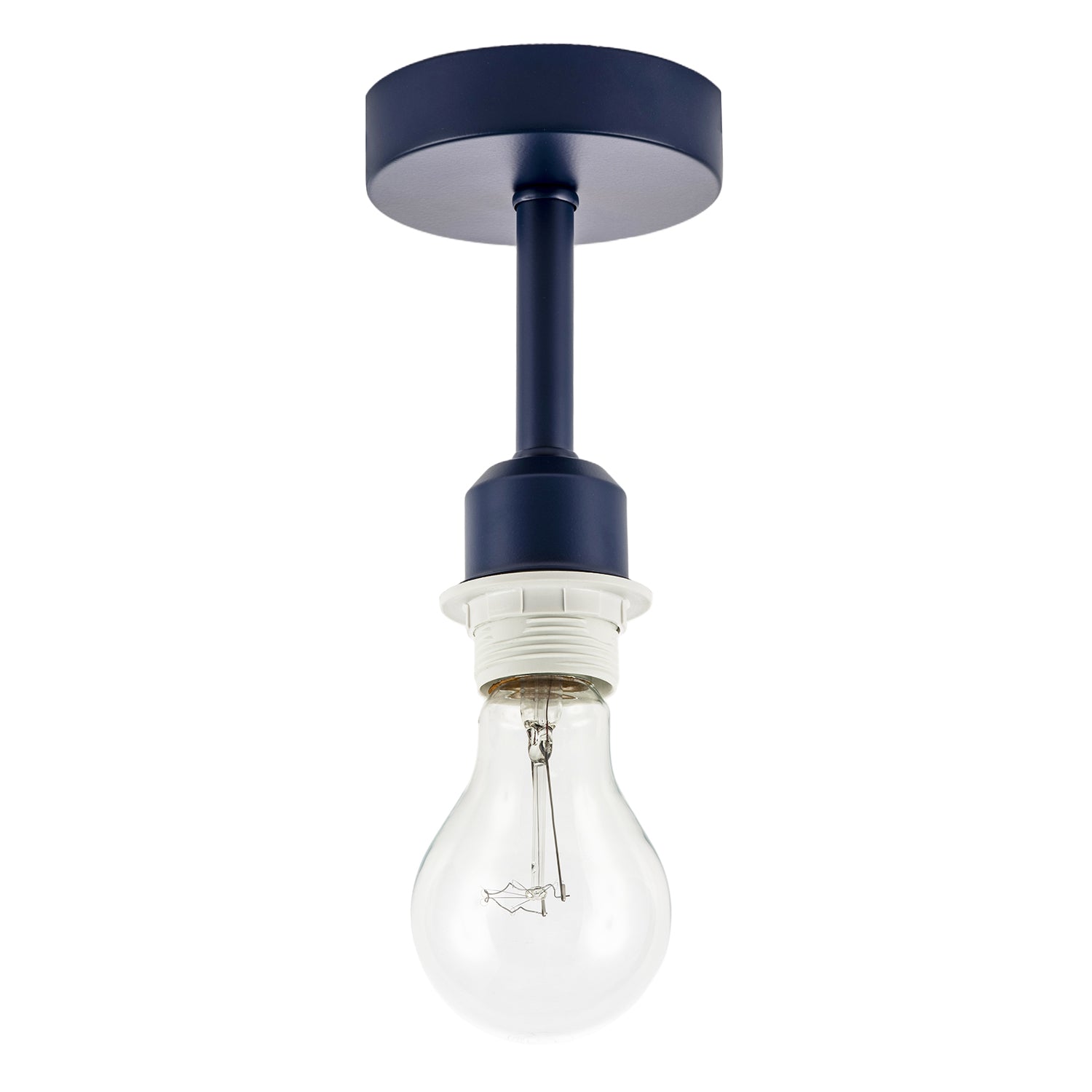 Traditional Midnight Blue Ceiling Light Fitting to Hold Lamp Shades Image 5