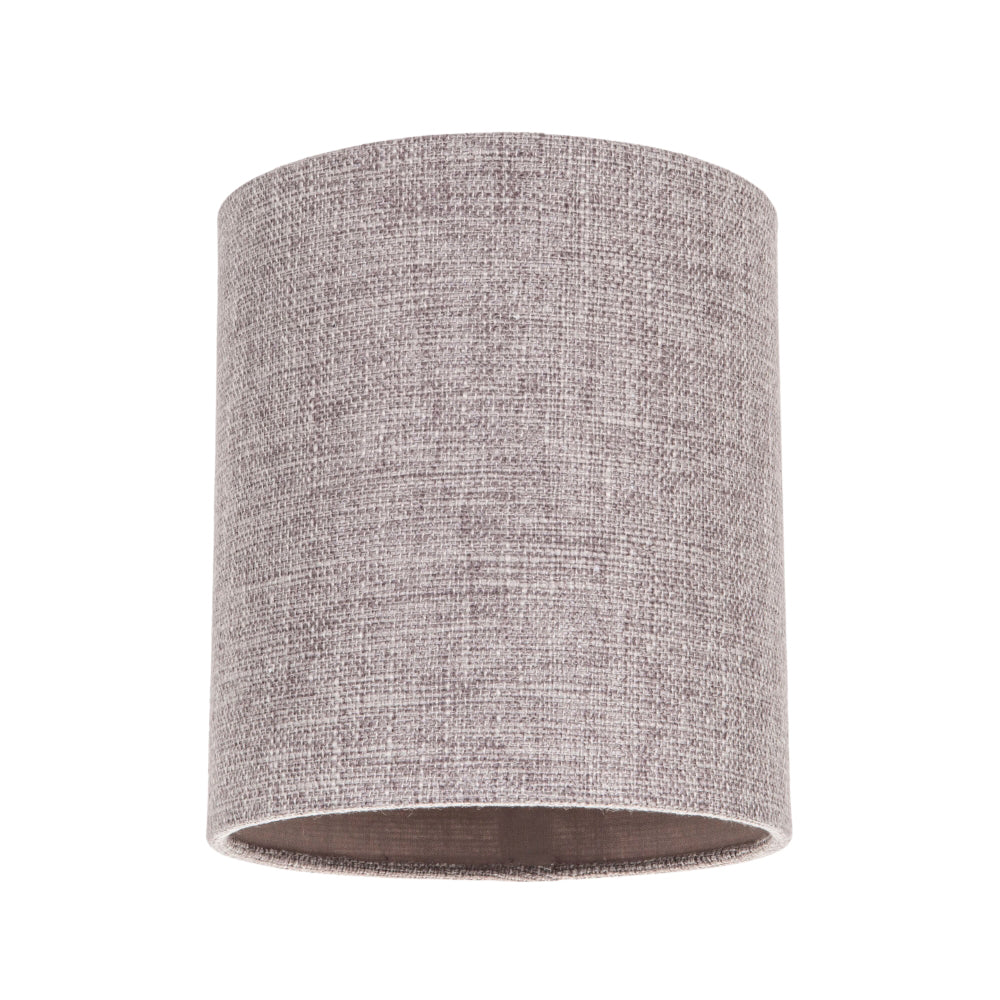 Modern and Sleek Ash Grey Linen Fabric 6" Cylindrical Lamp Shade 60w Maximum Image 1