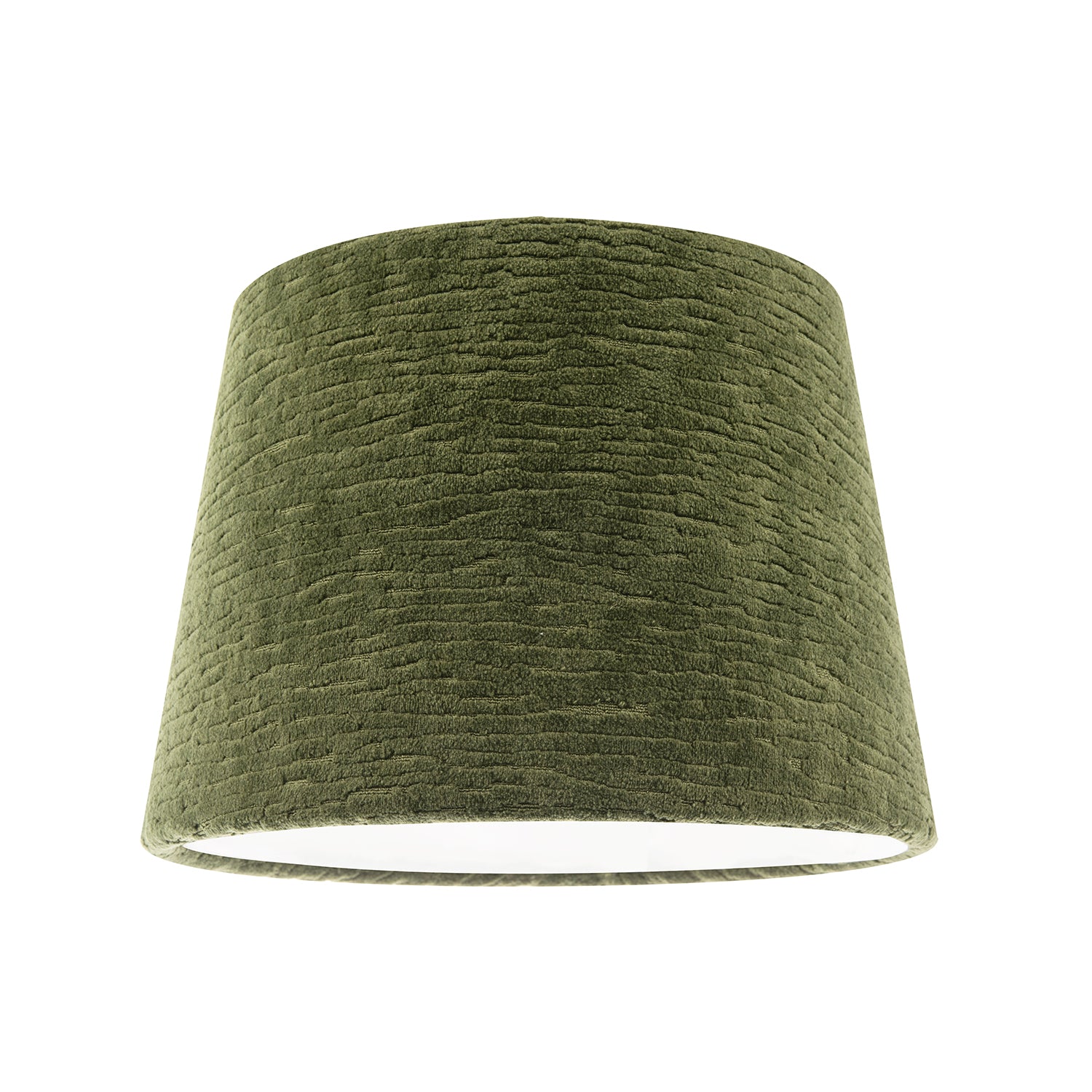 Thick Lined Textured Forest Green Velvet Lamp Shade with Satin Inner Image 1