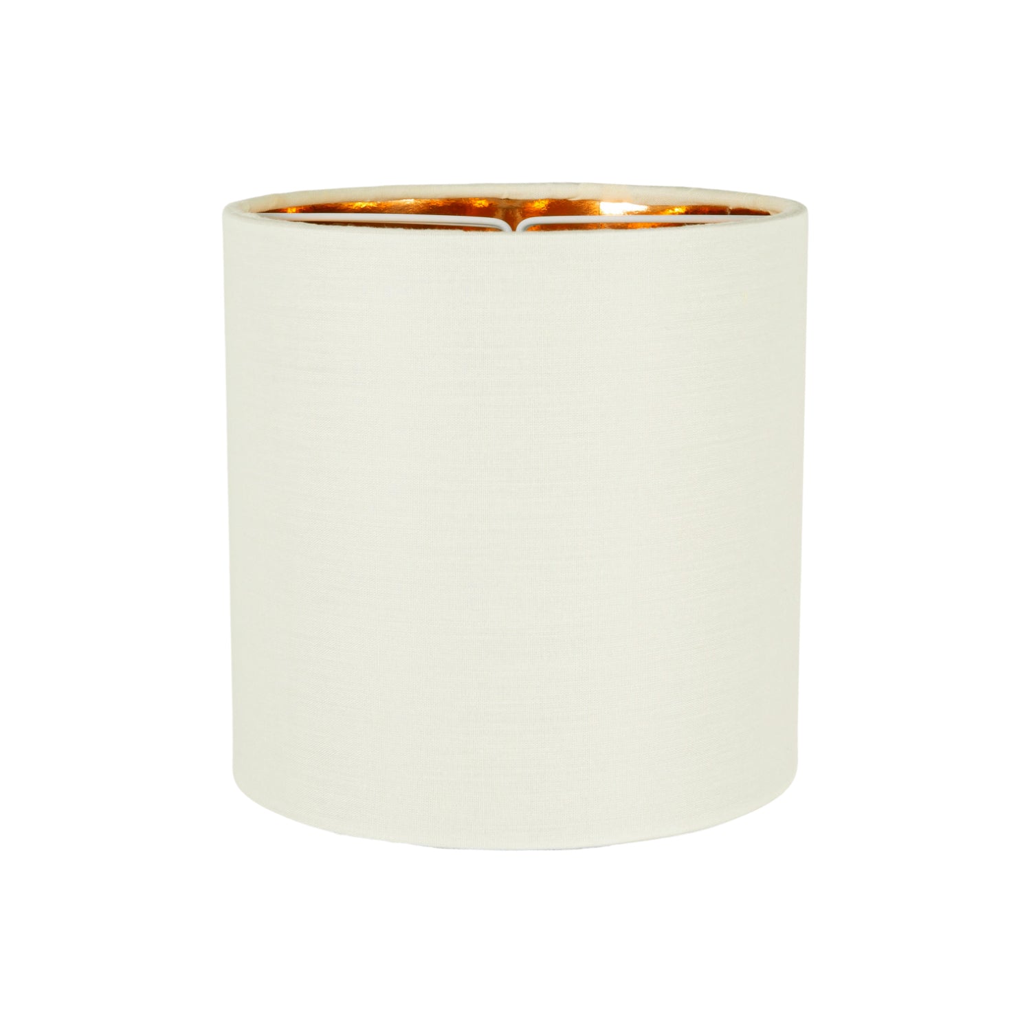 Contemporary Soft Cream 6" Clip-On Candle Lamp Shade with Copper Inner Lining Image 1