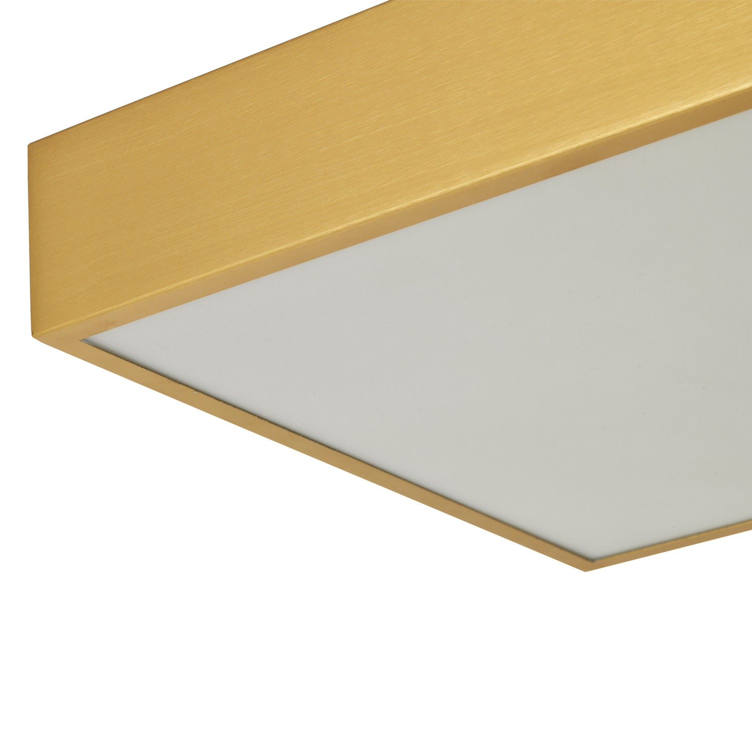 Modern 25w LED Flush Square Ceiling Light in Brushed Gold with Opal Diffuser Image 4