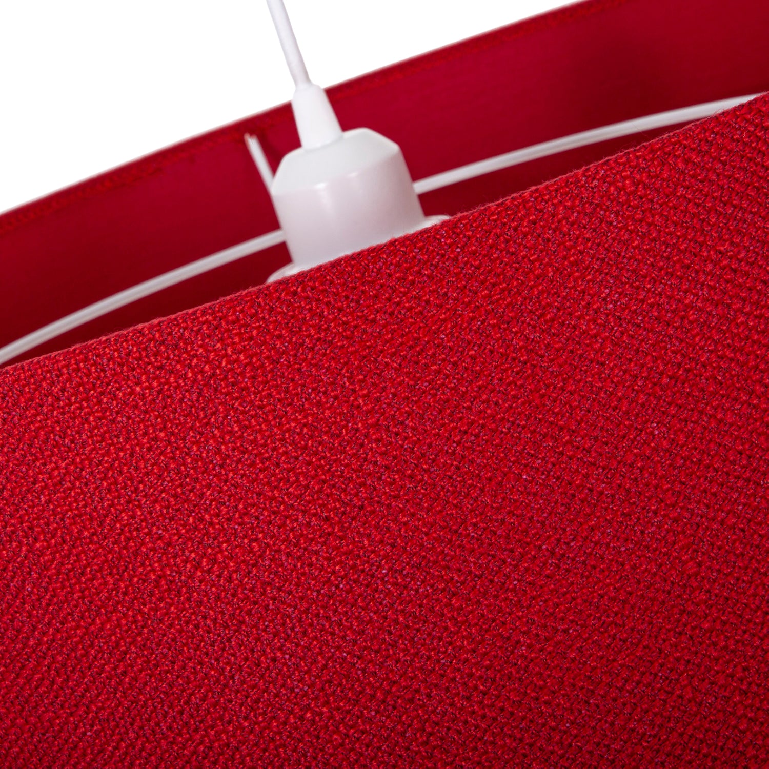 Modern Designer Red Linen Fabric Lamp Shade with Inner Matching Cotton Lining Image 3