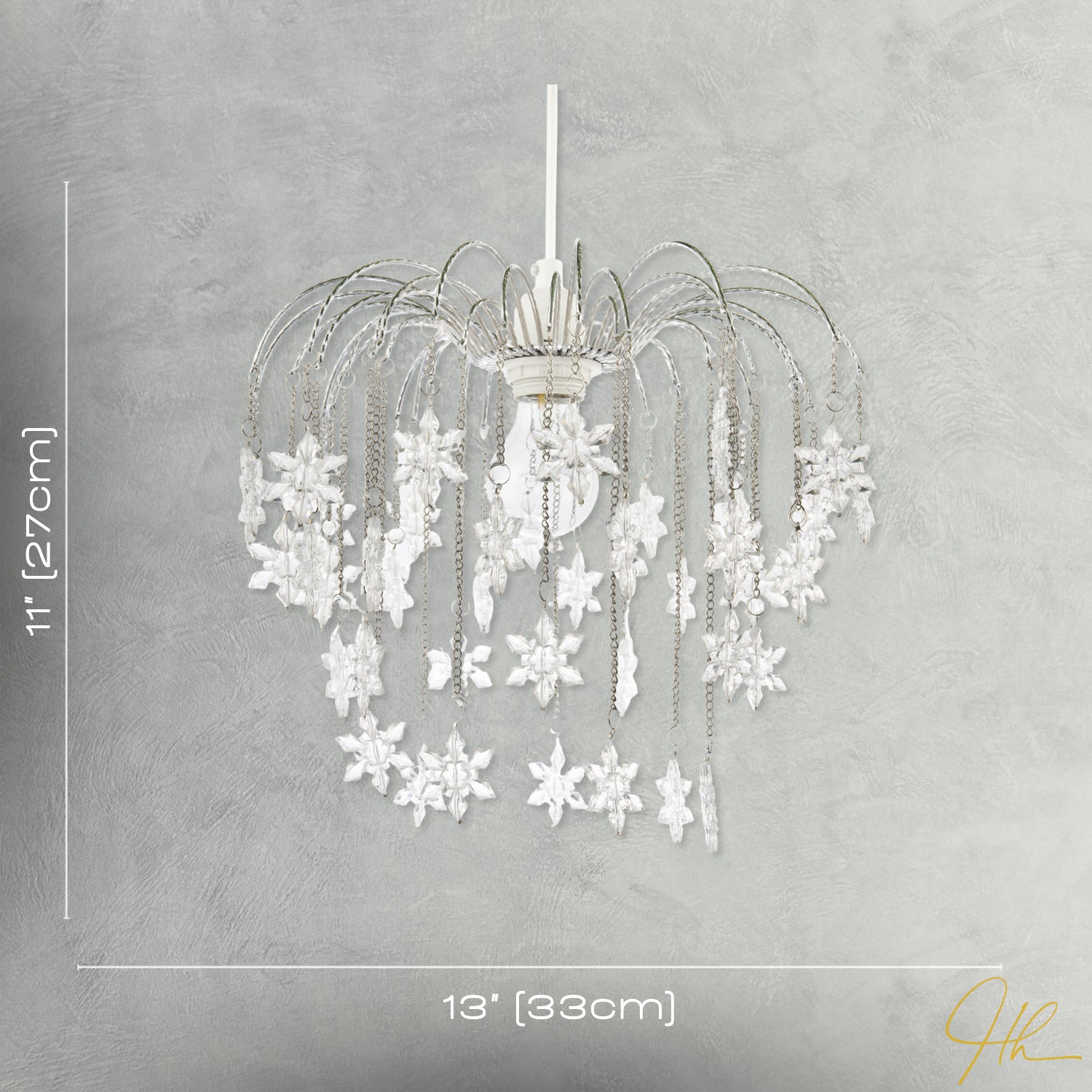 Modern Waterfall Pendant Light Shade with Star Shaped Acrylic Icicles Image 7