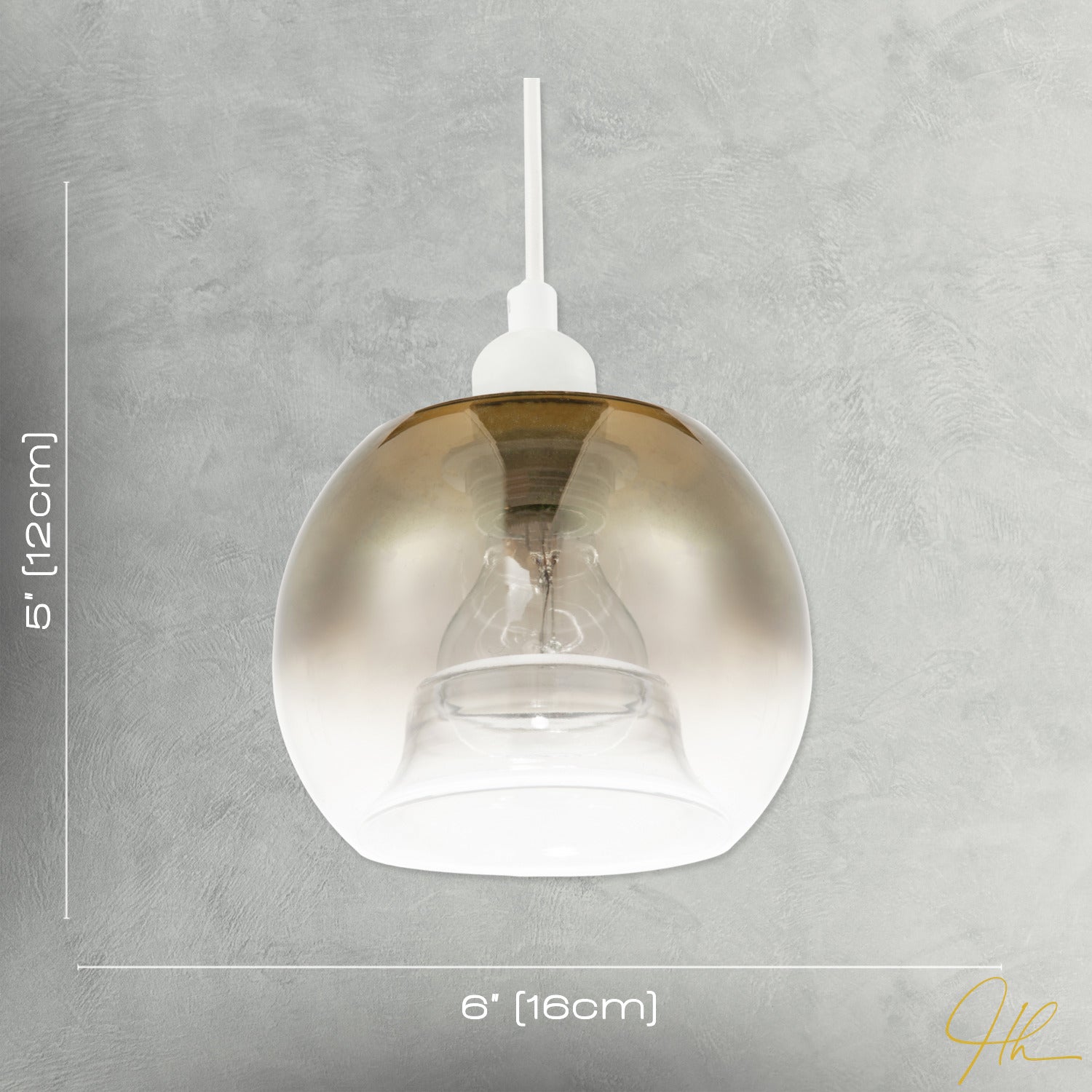 Modern Polished Gold and Clear Glass Circular Pendant Lighting Shade Image 7