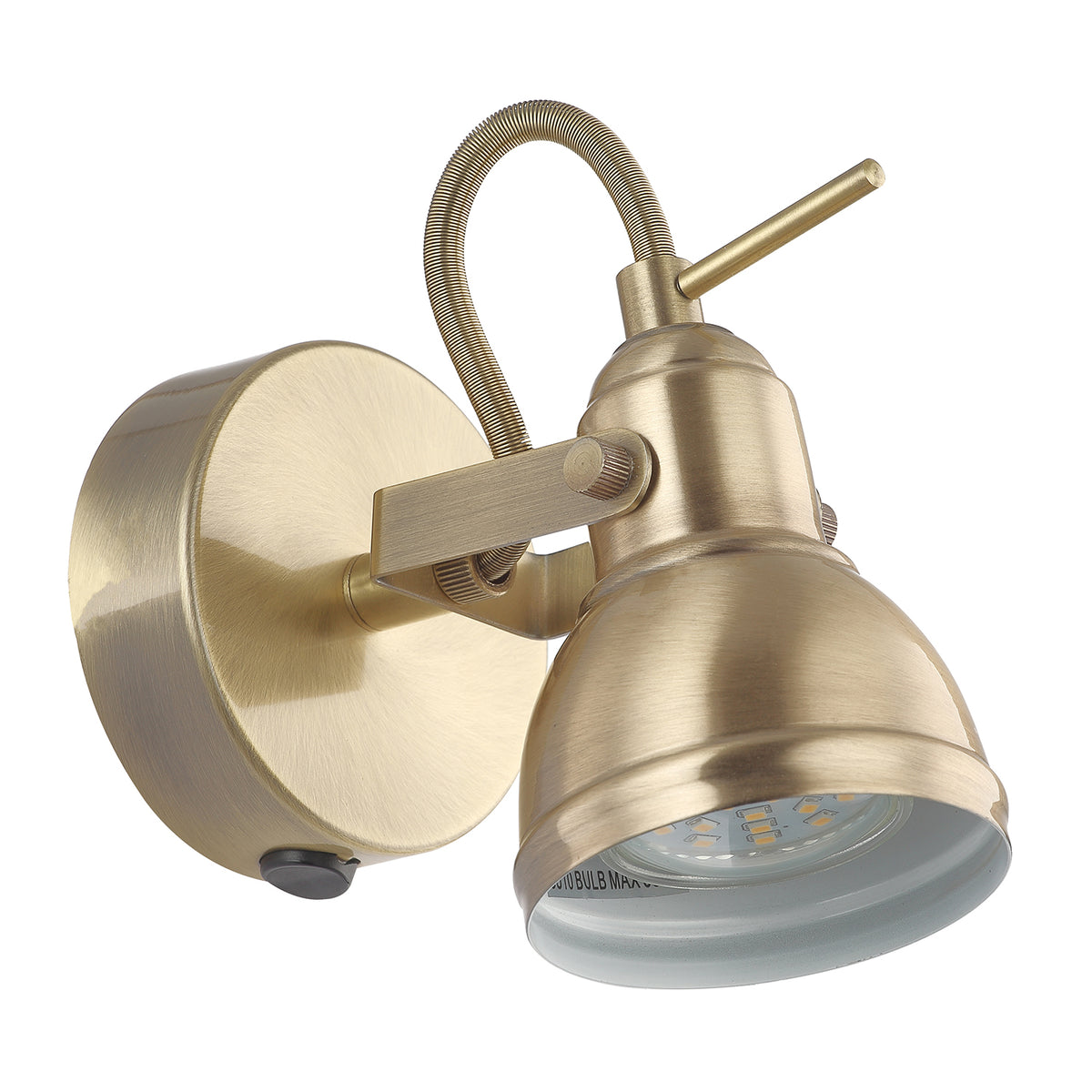 Unique Industrial Designed Antique Brass Wall Spot Light Switch