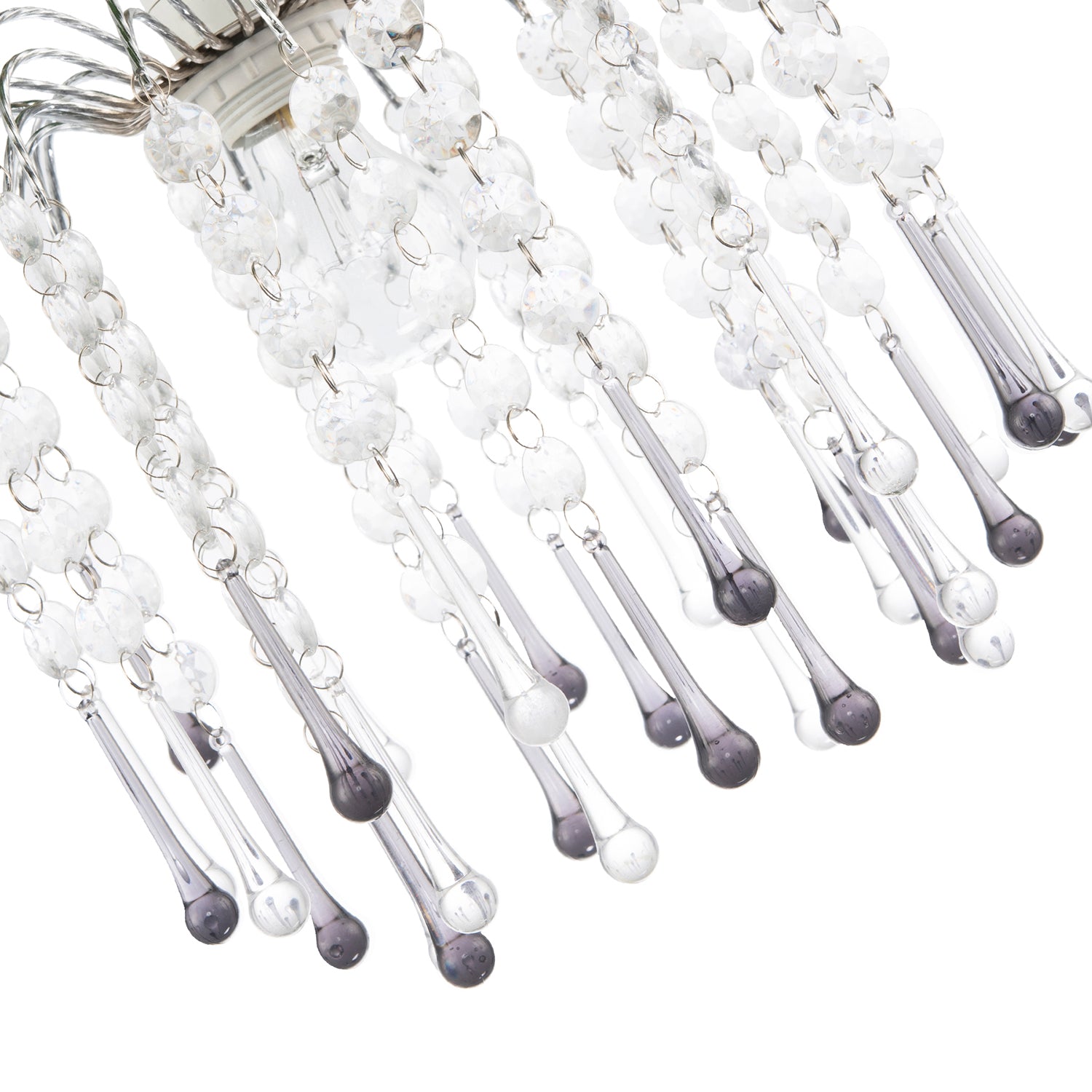 Classic Waterfall Pendant Shade with Clear and Smoked Black Acrylic Image 3