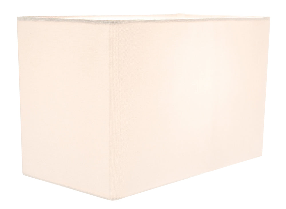 Contemporary and Stylish White Linen Fabric Rectangular Lamp Shade Image 4