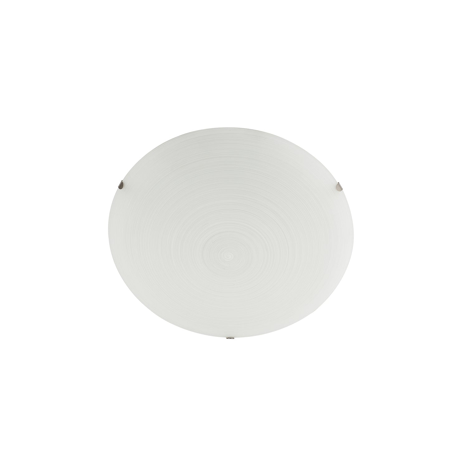 Frosted White Flush 25cm Glass Ceiling Light Fitting with Soft Swirl Decoration Image 3