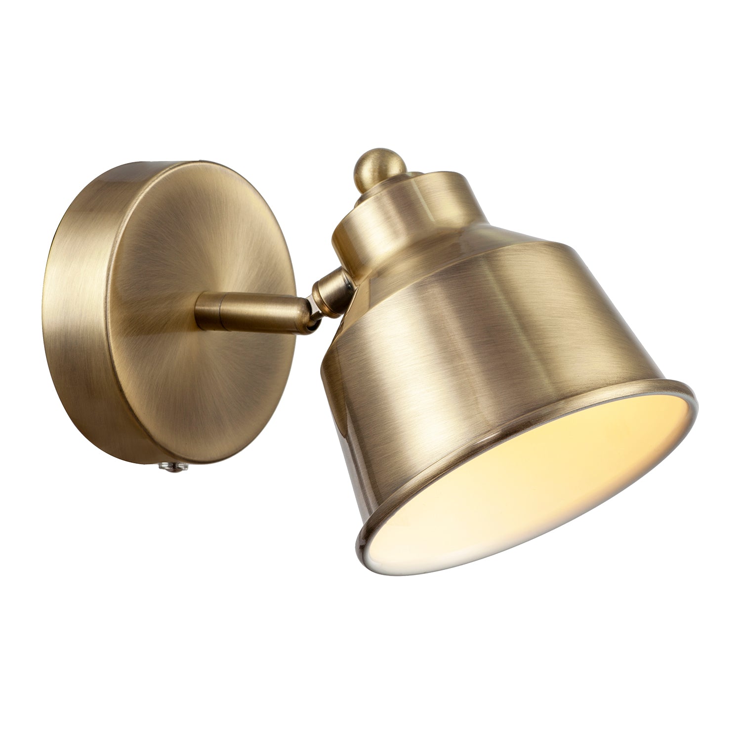 Modern Antique Brass Wireless Rechargeable Dimmable Spot Wall Light Image 2