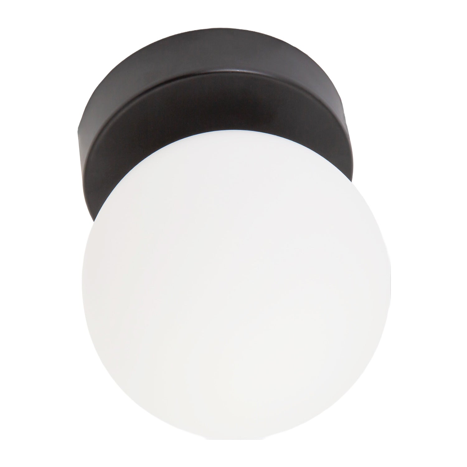Modern Compact Bathroom Ceiling Light with Opal Glass Globe Shade Image 5