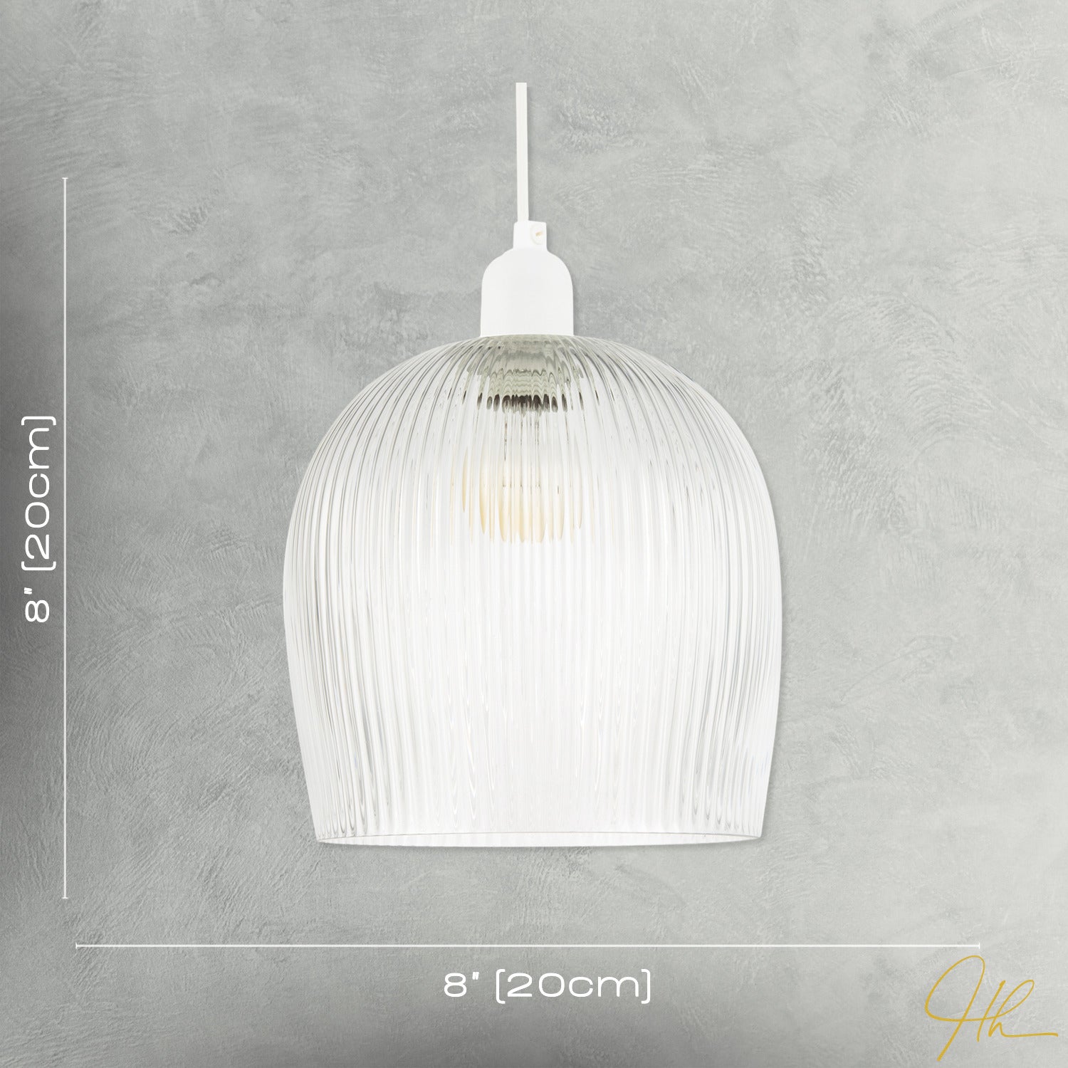 Modern Transparent Mini Line Ribbed Glass Pendant Ceiling Light Shade Image 7
