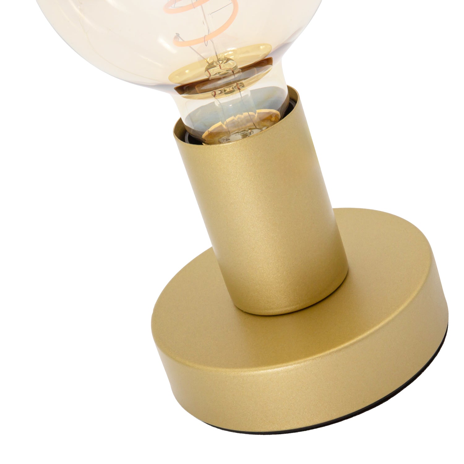 Satin Gold Bulb Holder Table Lamp to Showcase Vintage Filament Bulbs Image 5