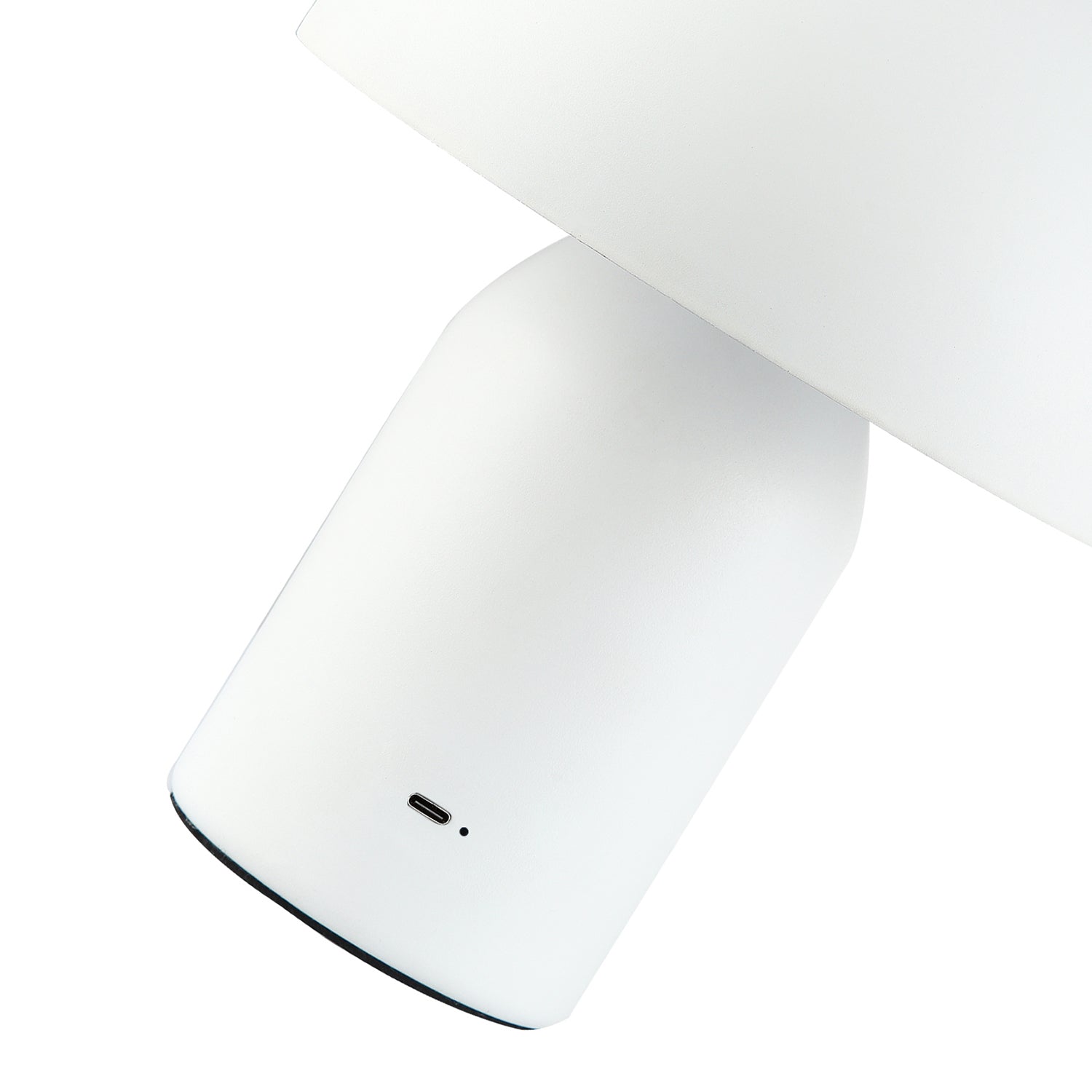 Modern Rechargeable Mushroom Table Lamp in Mat White with Touch Dimmer Button Image 8