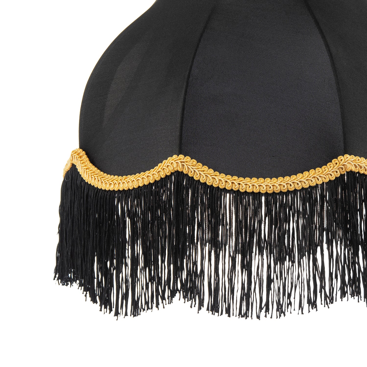 Classic Chic Victorian Style Lamp Shade in Black Elasticated Fabric Image 3