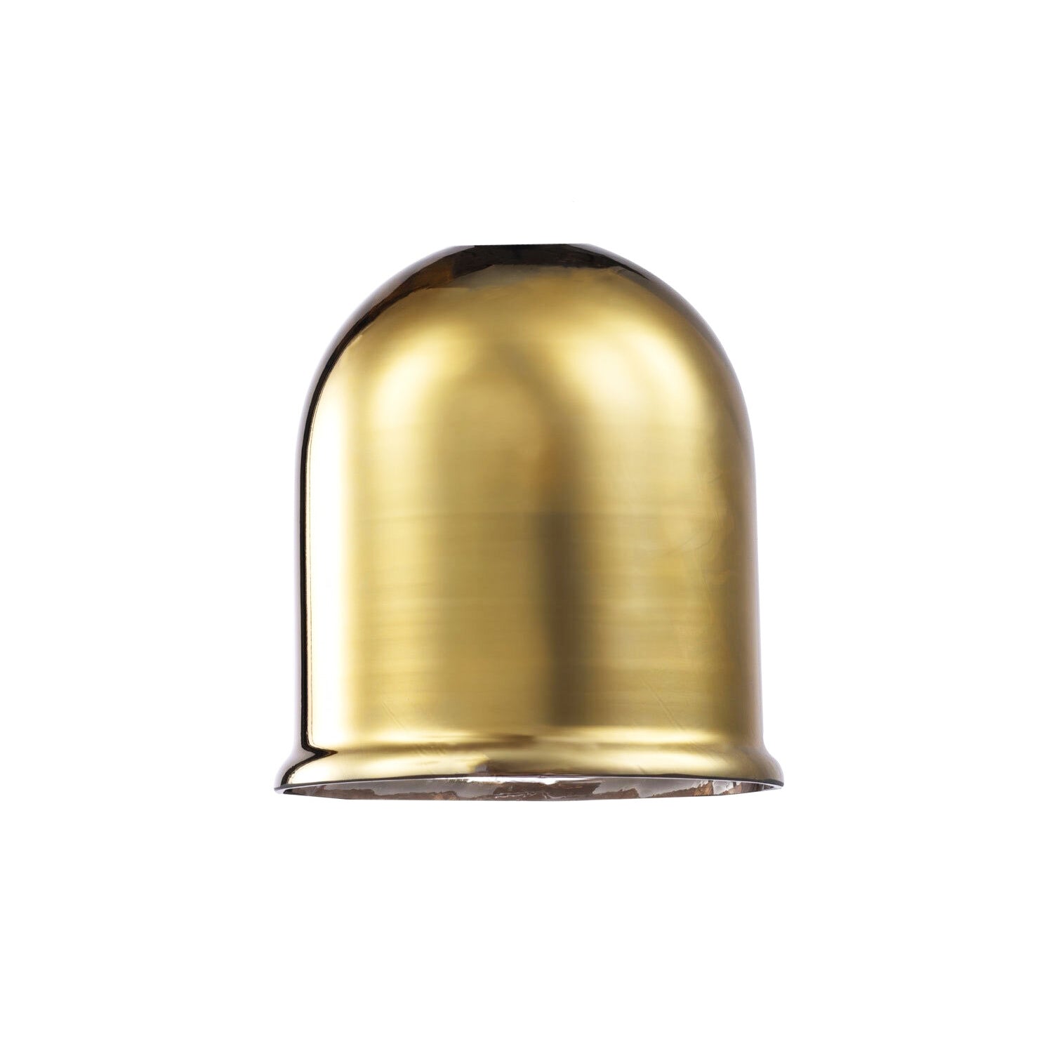 Contemporary Bell Shaped Gold Plated Glass Pendant Light Shade with Lower Rim Image 2