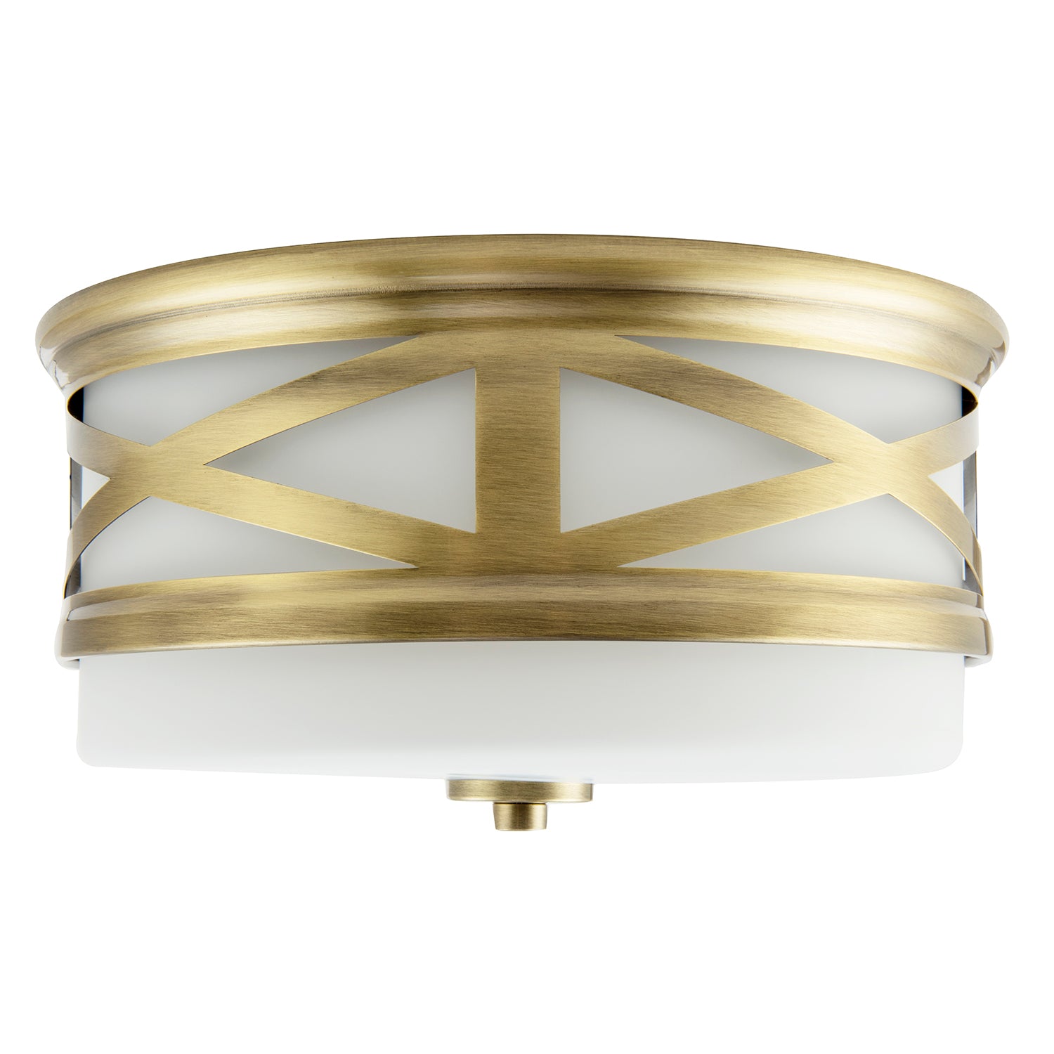 Vintage Classic Bathroom Flush Ceiling Light Fitting in Antique Brass Image 3