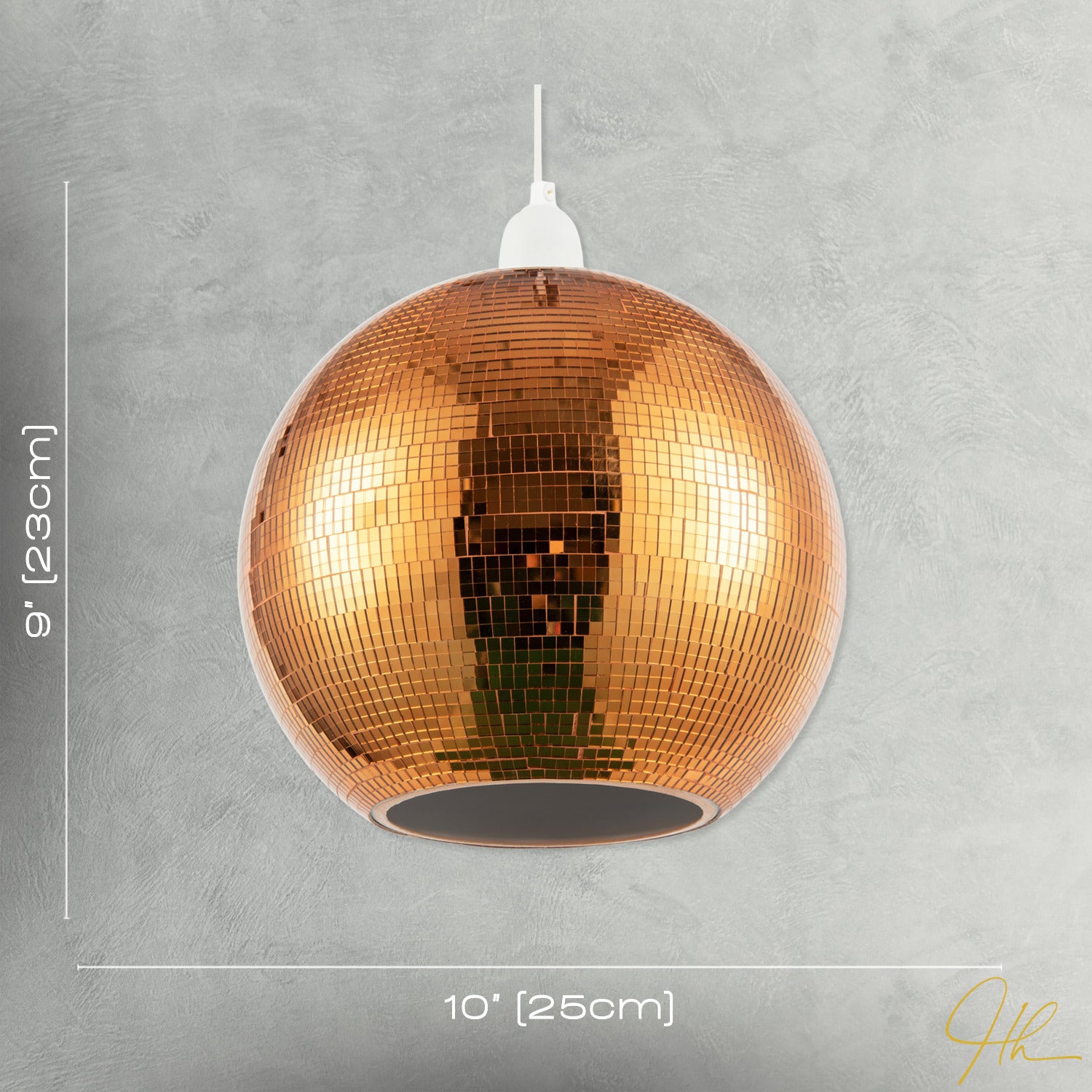 Shiny Disco Mosaic Ball in Vibrant Orange Mirrored Tiled Retro Style Image 7