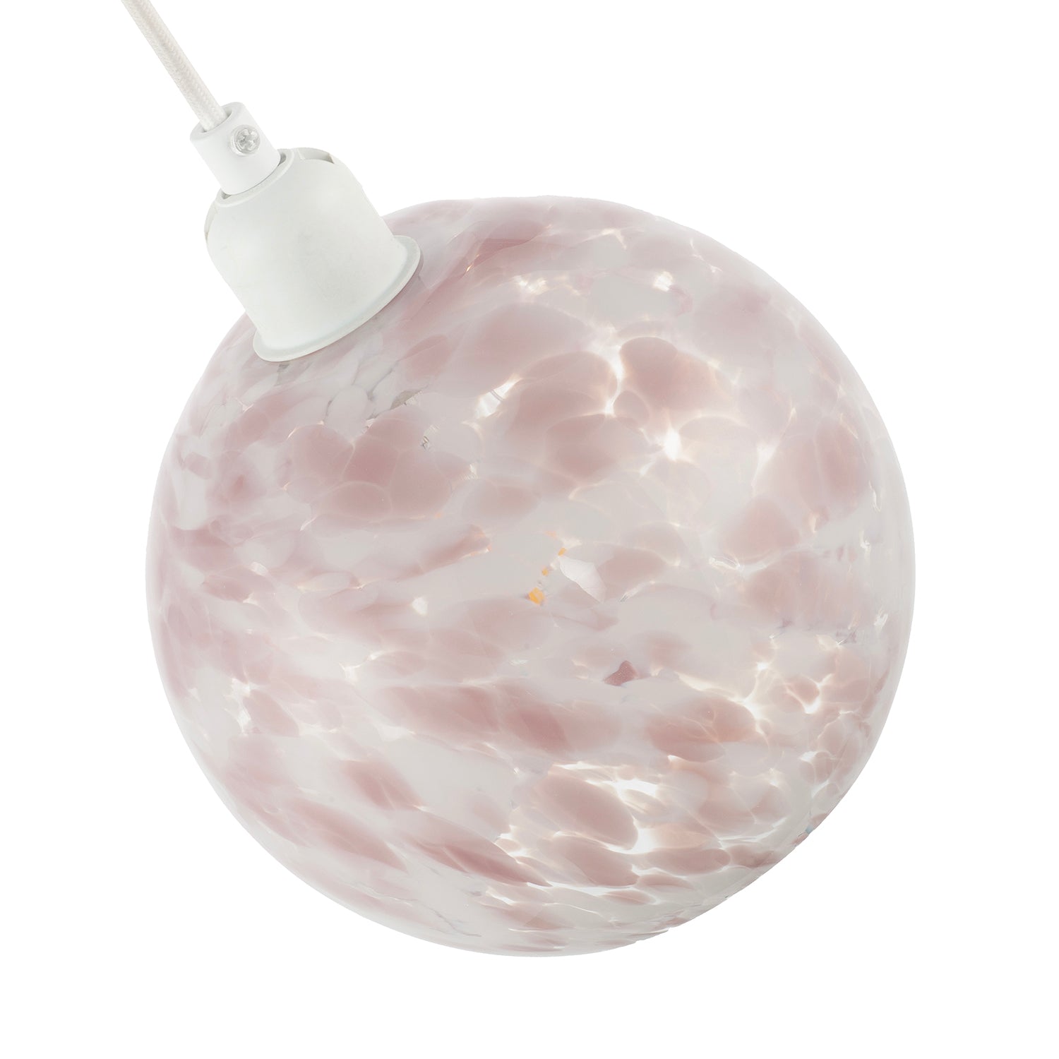 Modern Pink and White Snowflake 20cm Glass Pendant Ceiling Lamp Shade Image 3