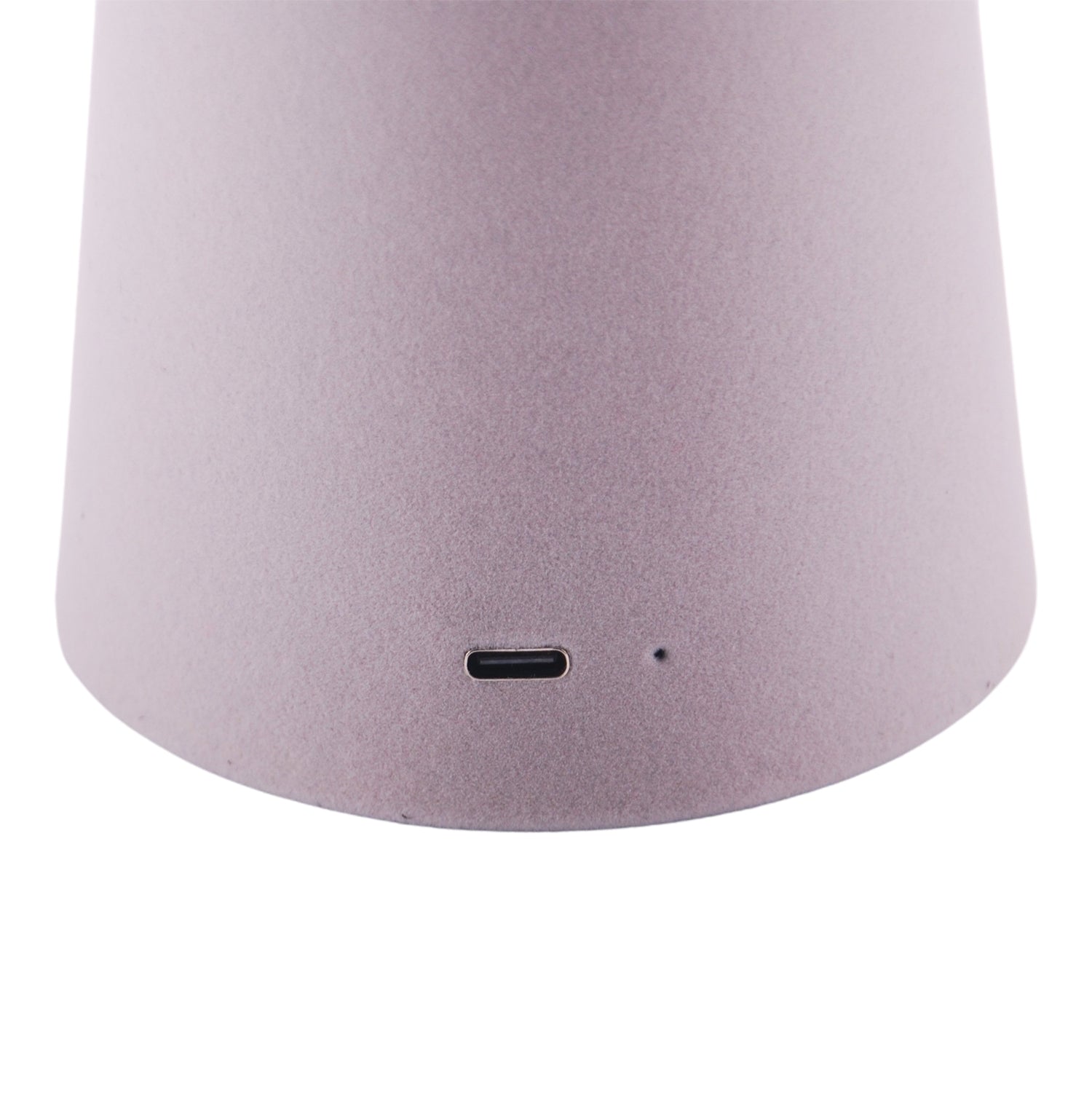 Designer Soft Grey Felt Rechargeable Lamp with Donut Shade 3-Way Touch Dimmable Image 2