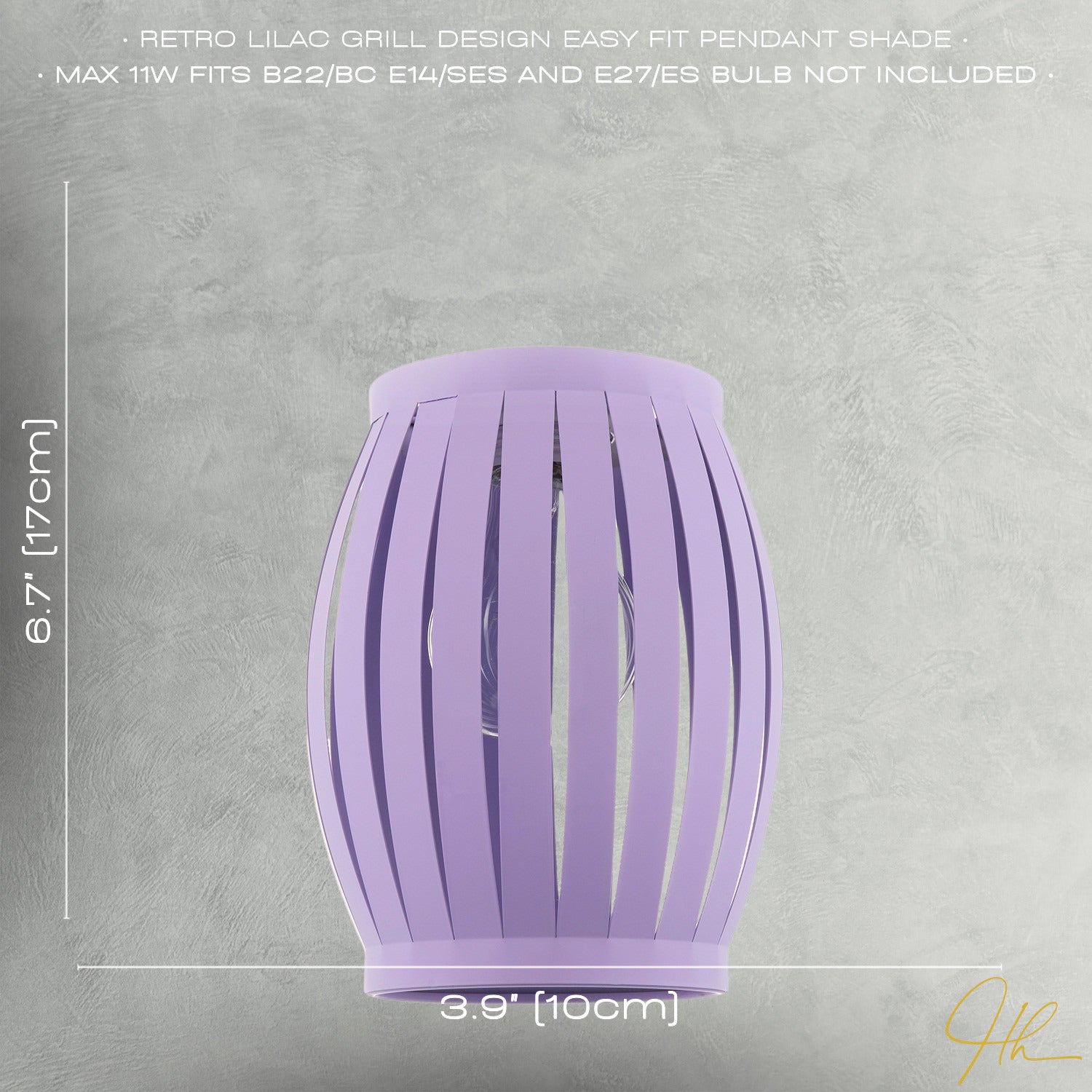Modern Unique Grill Style Ceiling Pendant Lighting Shade in Soft Lilac Image 7