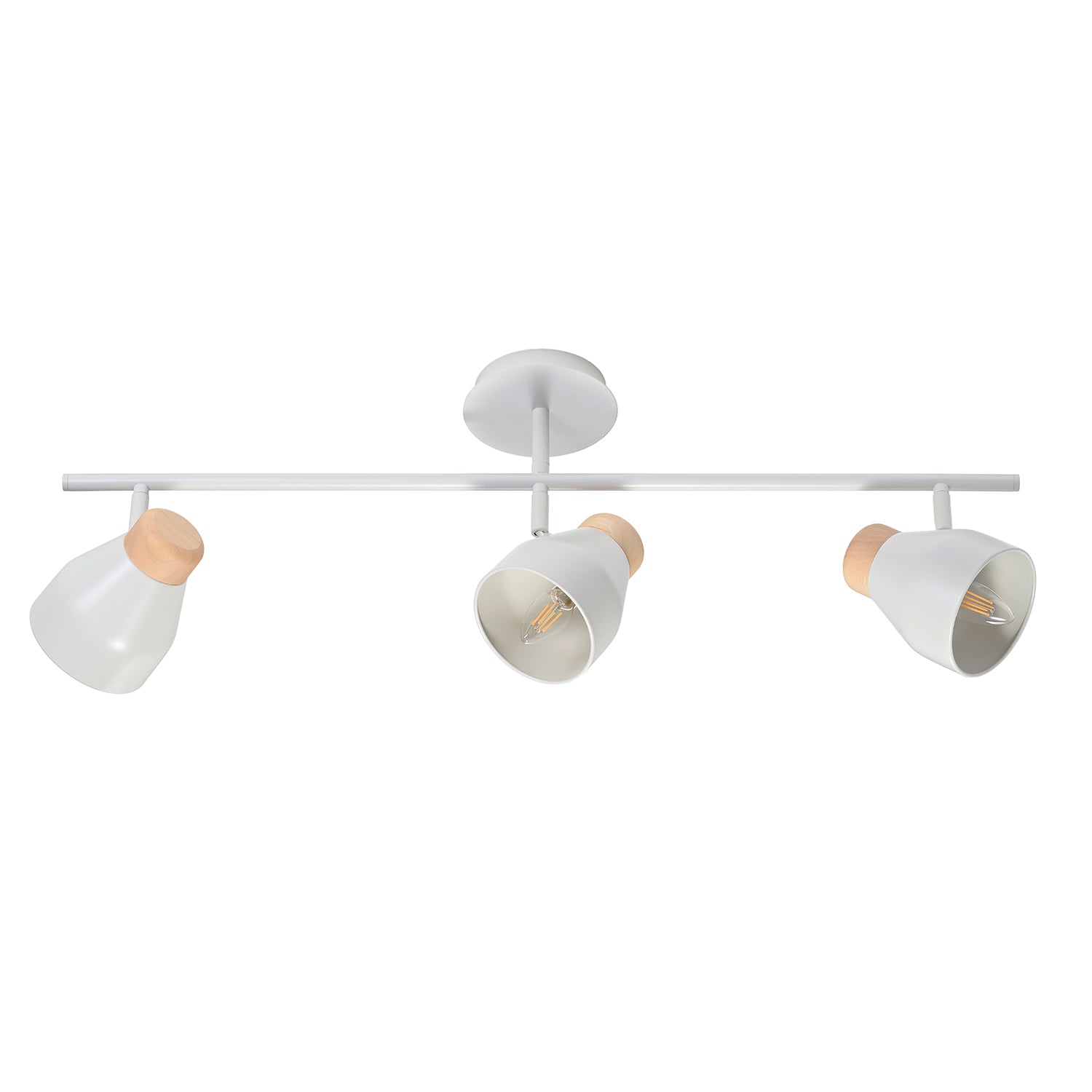 Contemporary Scandinavian Style Triple Bar Spot Ceiling Light in Muted Dove Grey Image 2