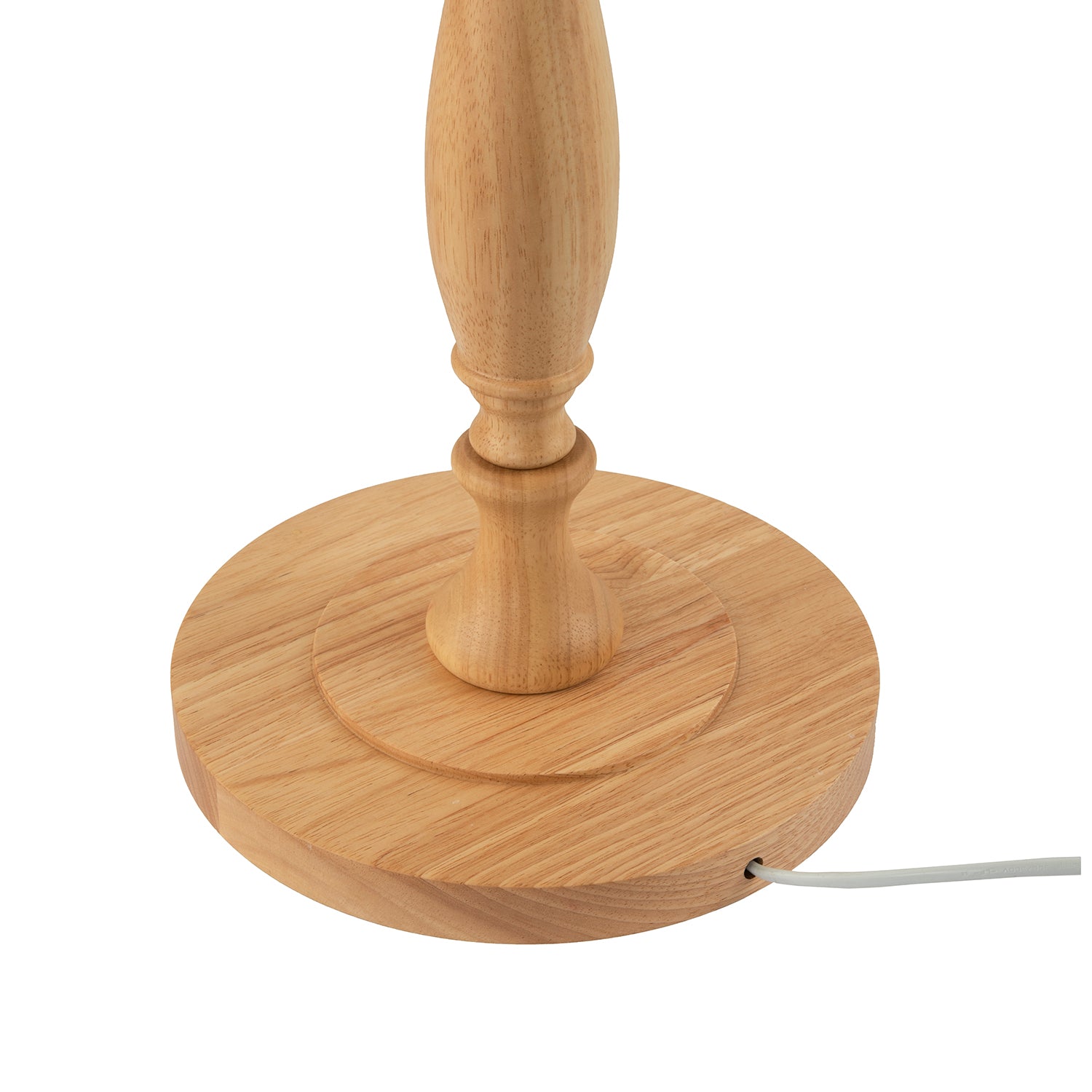 Traditional Oak Wood Floor Lamp Base with Sleek Triple Segment Design Image 5