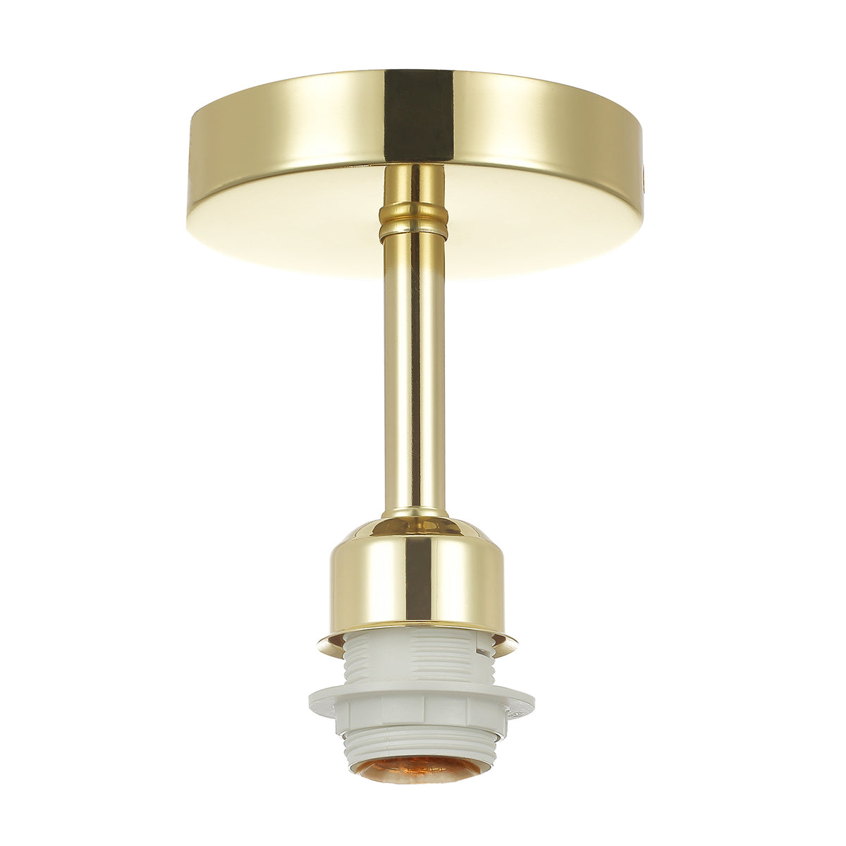 Polished Brass Plated Ceiling Light Fitting Industrial Style Light Bulbs