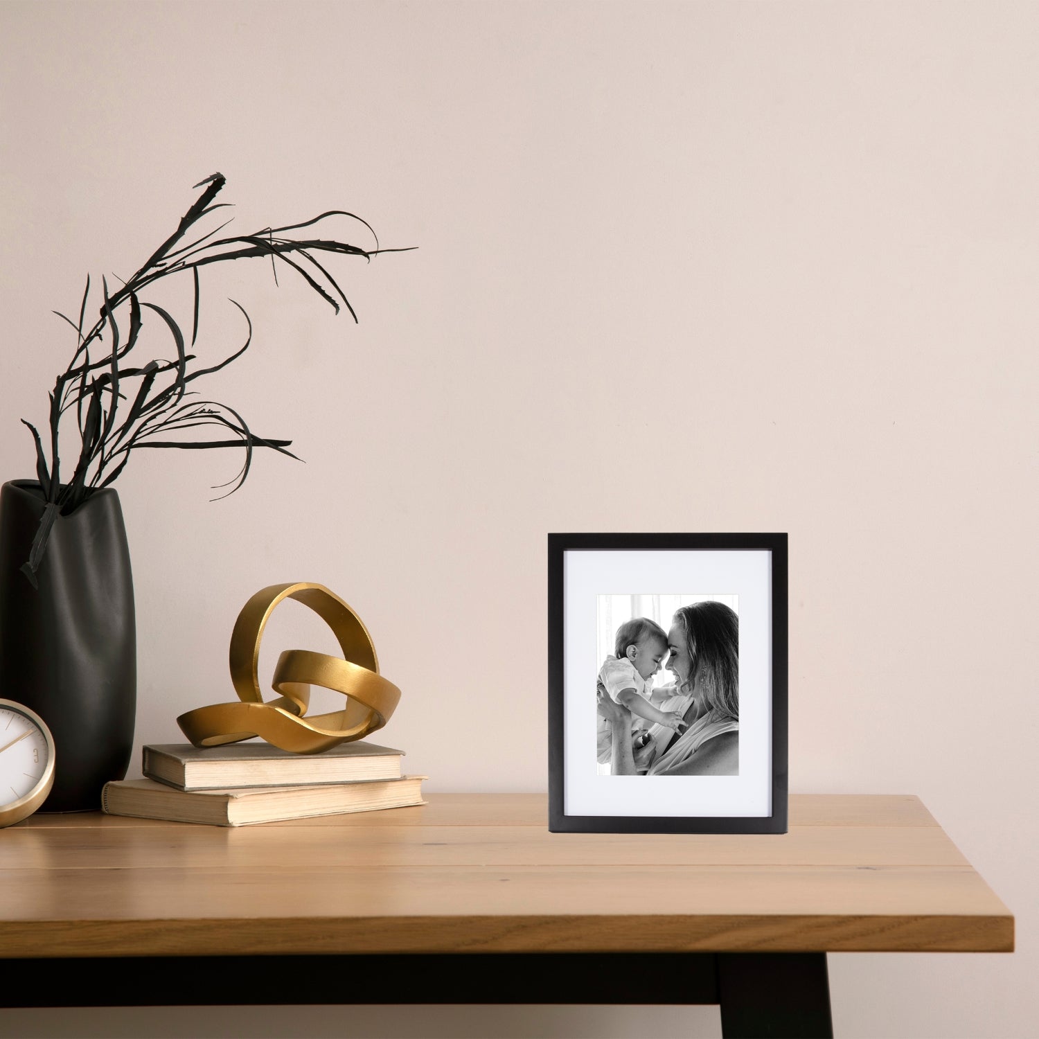 Classic Designer Mat Black MDF 8x10 Picture Frame for Free Standing or Wall Hung Image 7