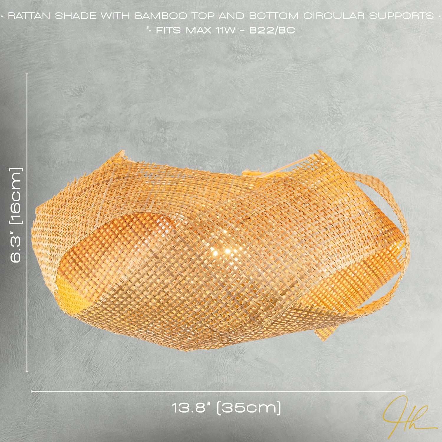 Modern Designer Natural Brown Woven Rattan Pendant Lighting Shade Image 7