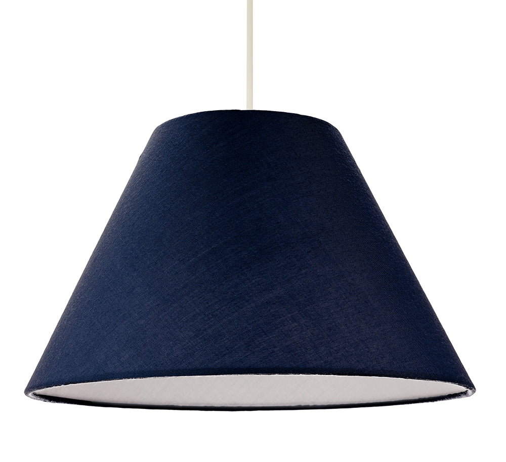 12" Midnight Blue Cotton Coolie Lampshade Suitable for Table Lamp or Pendant Image 6