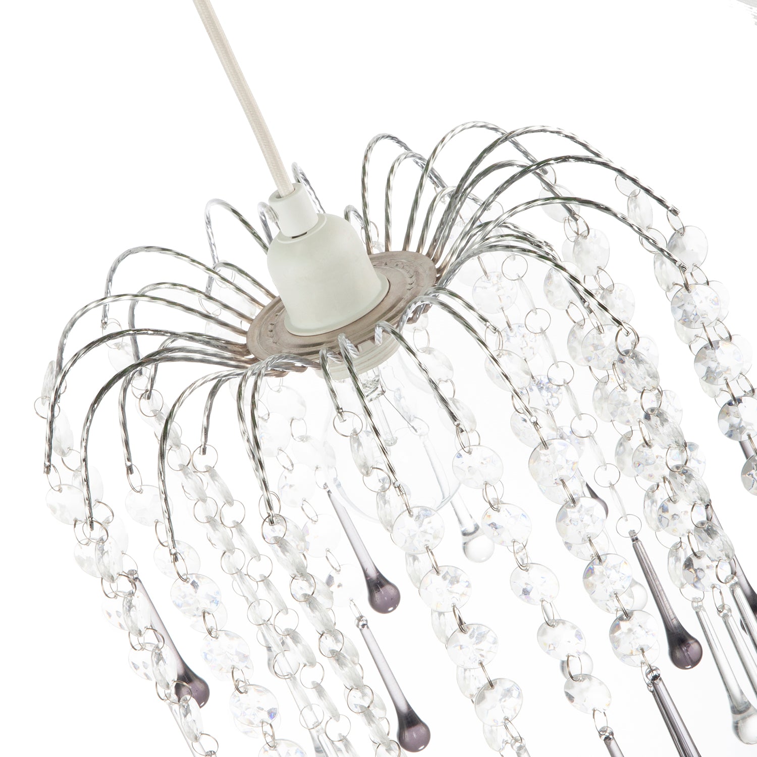 Classic Waterfall Pendant Shade with Clear and Smoked Black Acrylic Image 4