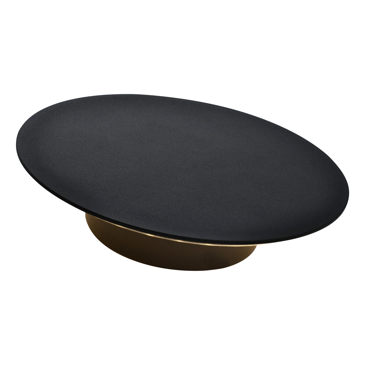 Modern Circular Halo LED Wall Lighting Fitting in Matte Sand Black Image 2