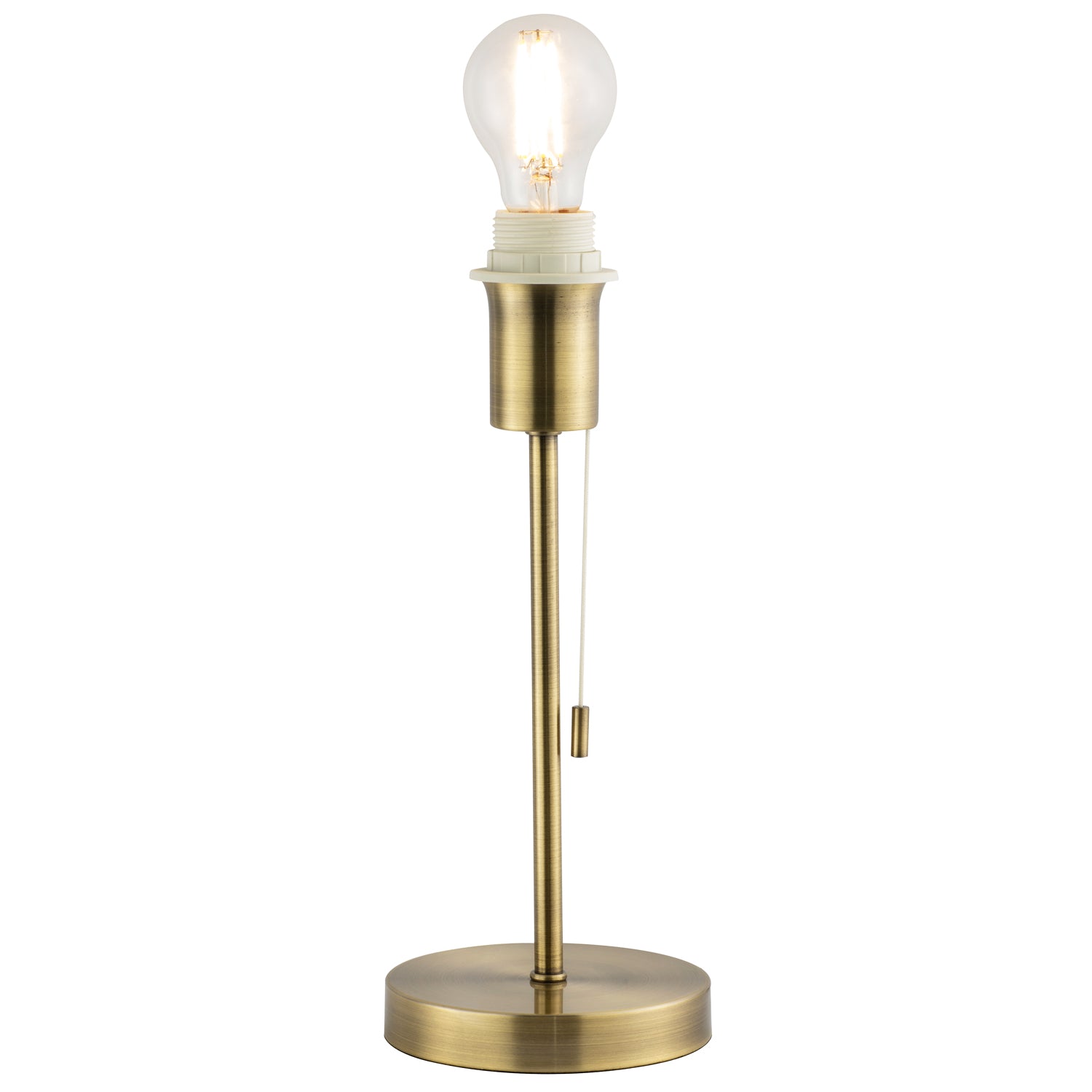 Traditional and Classic Table Lamp Base in Antique Brass with Pull Cord Switch Image 4