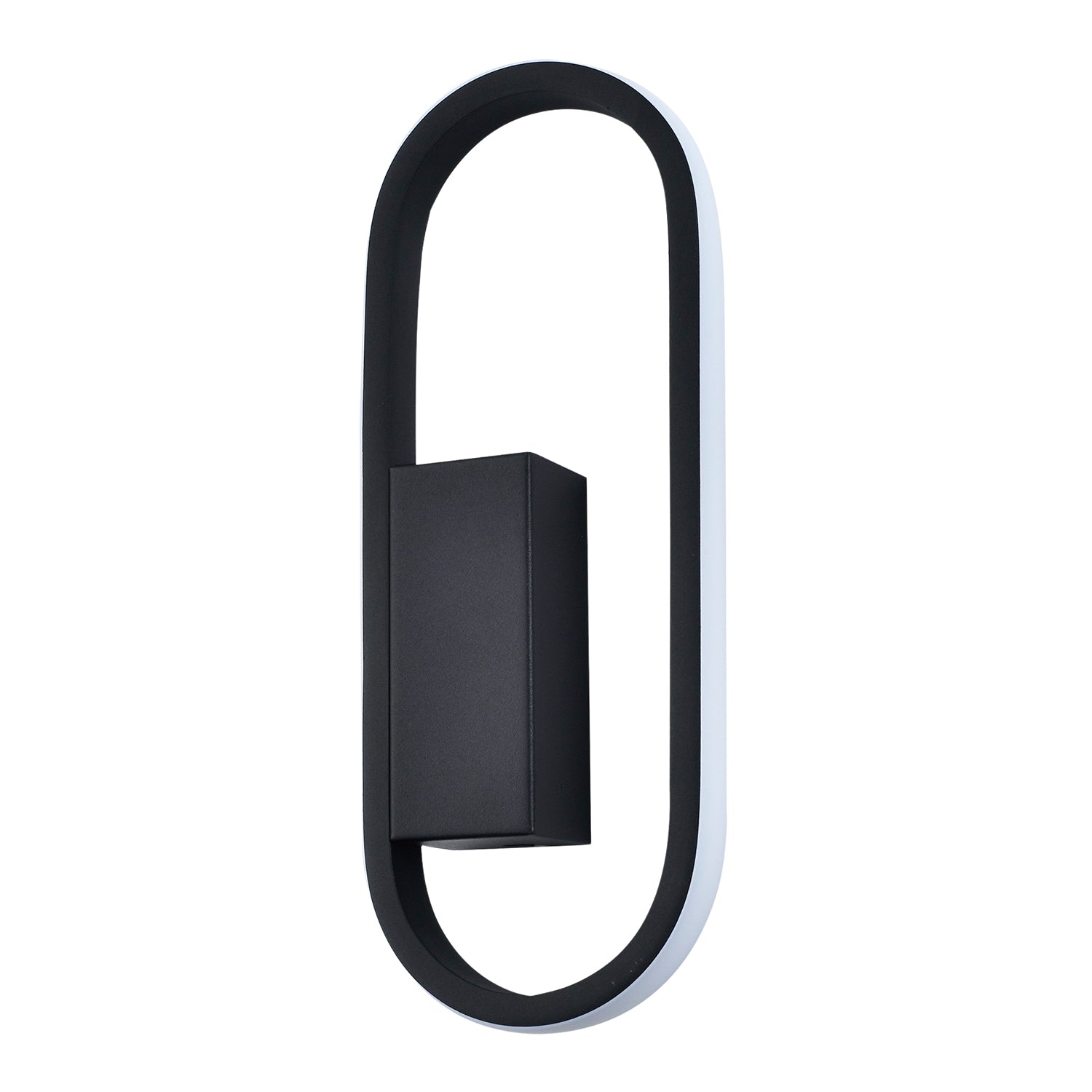 Modern Feature Style LED Wall Lighting Fitting in Matte Black Metal Image 1