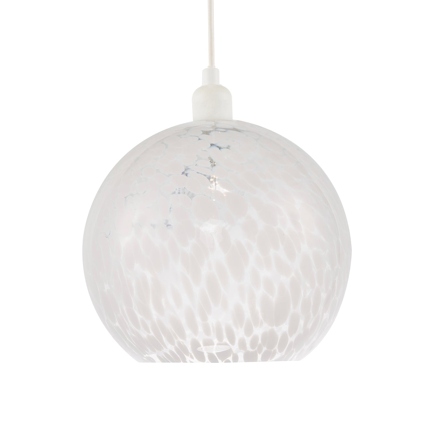 Modern Opal White Snowflake 25cm Glass Pendant Ceiling Lighting Shade Image 2