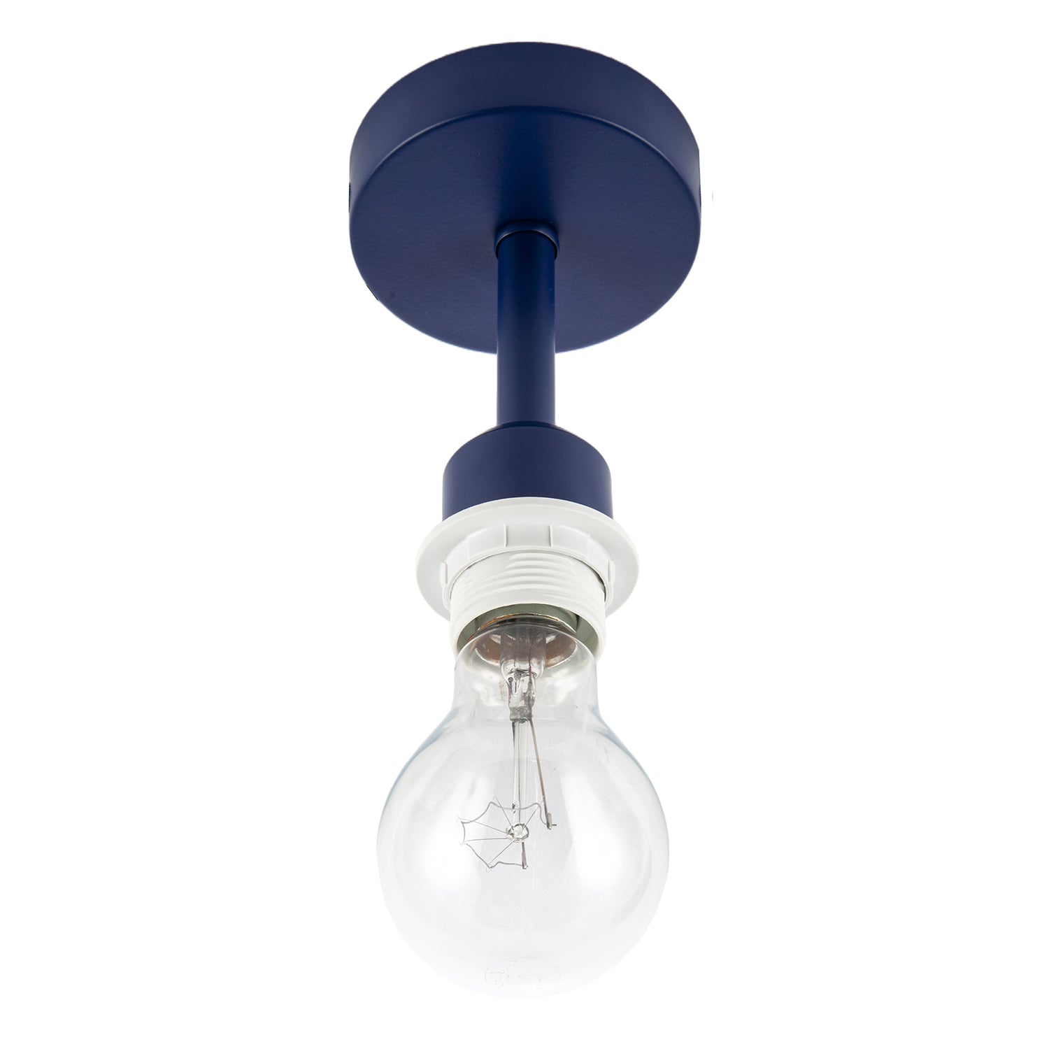 Traditional Midnight Blue Ceiling Light Fitting to Hold Lamp Shades Image 3