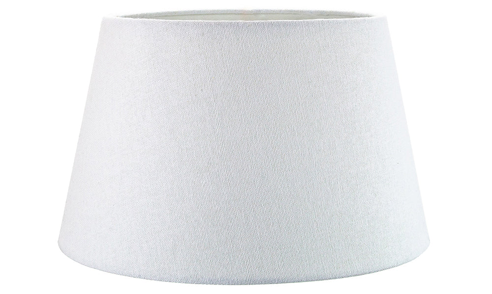 Classic 10 Inch White Linen Fabric Drum Table/Pendant Lamp Shade 60w Maximum Image 1