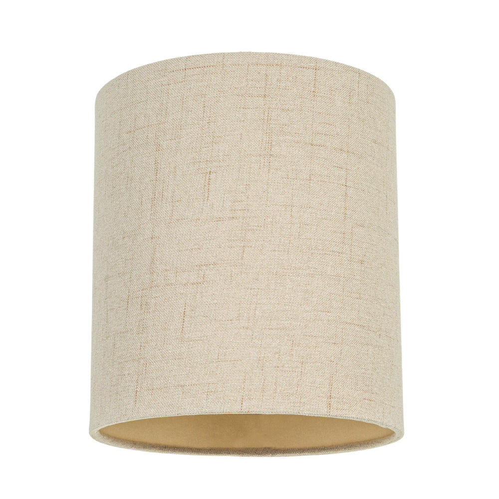 Contemporary and Sleek Taupe Linen Fabric 6" Cylindrical Lamp Shade 60w Maximum Image 1