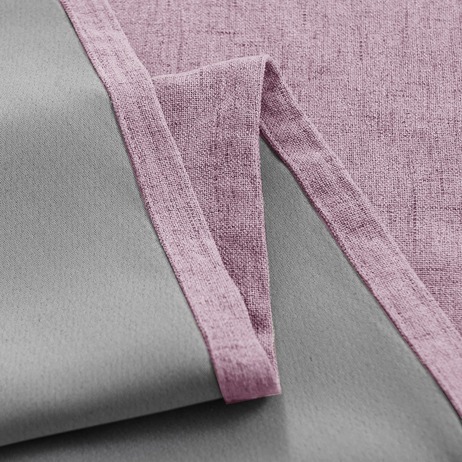 Lilac Lined Blackout Eyelet Curtains - 46 x 54 Inch Drop - 2 Panel Image 3