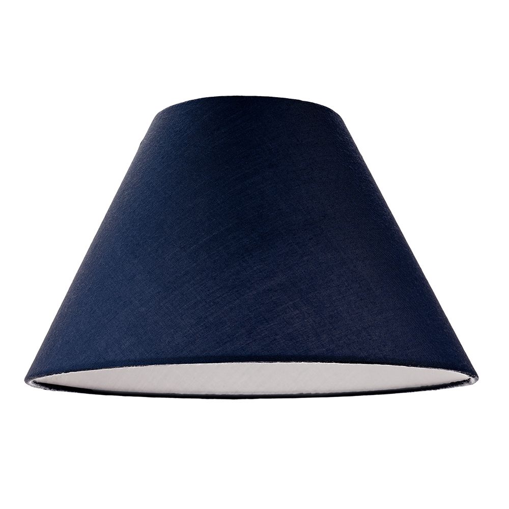 Image of 12" Midnight Blue Cotton Coolie Lampshade Suitable for Table Lamp or Pendant by Happy Homewares