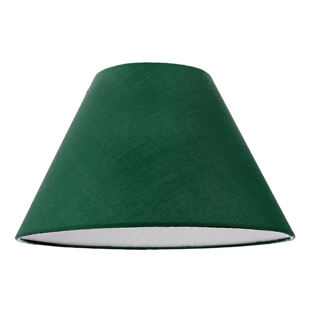 Image of 12" Forest Green Cotton Coolie Lampshade Suitable for Table Lamp or Pendant by Happy Homewares
