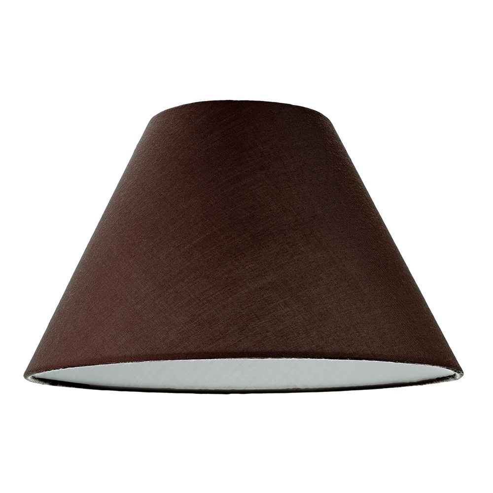 Image of 12" Chocolate Brown Cotton Coolie Lampshade Suitable for Table Lamp or Pendant by Happy Homewares