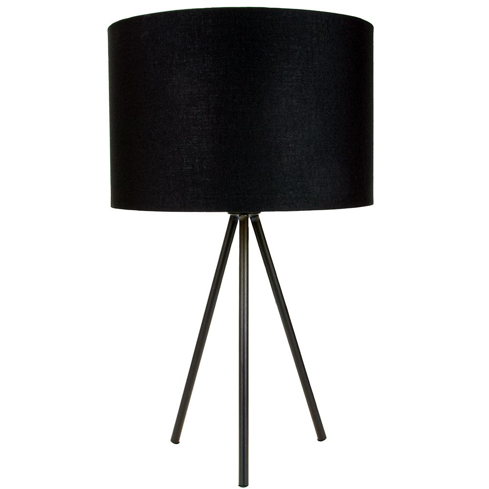 Modern Matt Black Tripod Table Lamp, Black Tripod Desk Lamp