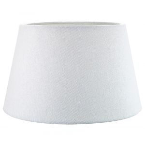 Traditional 14 Inch White Linen Fabric Drum Table/Pendant Lampshade 60w Maximum