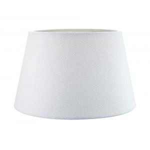 Traditional 12 Inch White Linen Fabric Drum Table/Pendant Lampshade 60w Maximum