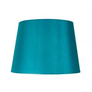 Traditionally Designed Medium 10" Drum Lamp Shade in Sleek Teal Faux Silk Fabric