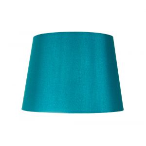 Traditionally Designed Small 8" Drum Lamp Shade in Unique Teal Faux Silk Fabric