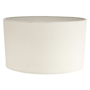 Contemporary and Stylish Soft Cream Linen Fabric Oval Lamp Shade - 30cm Width