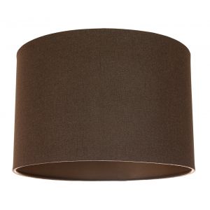 Contemporary and Sleek Brown Textured Linen Fabric Drum Lamp Shade 60w Maximum