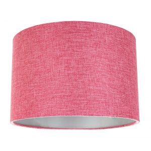 Contemporary and Sleek Pink Plain Linen Fabric Drum Lamp Shade 60w Maximum